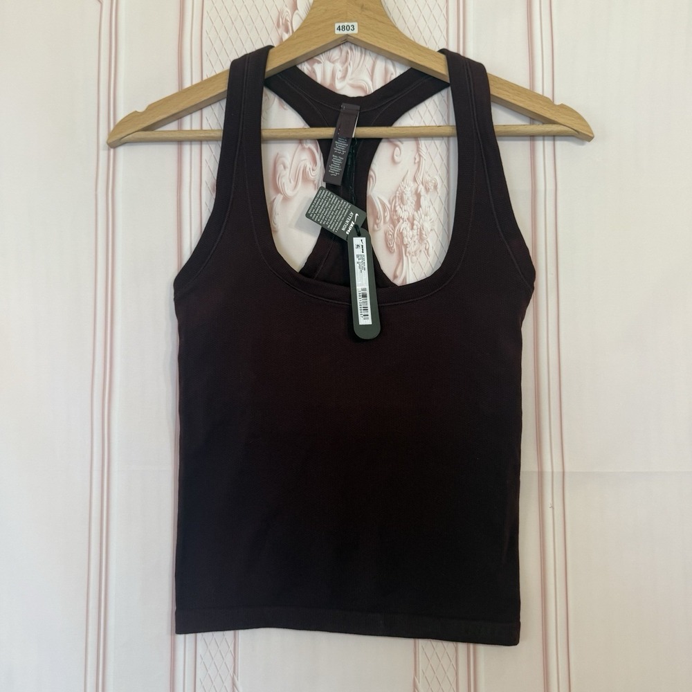 NikeSKIMS SKIMS Vintage Seamless Racer Back Tank Currant Size XS NWT